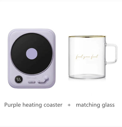 Heating Temperature-Controlled Winter Drink Coaster